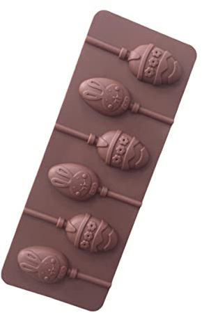 ABOOFAN Moule à Chocolat Silicone 6 Empreintes Lapin et Œuf Pâques pour Confiserie et Pâtisserie