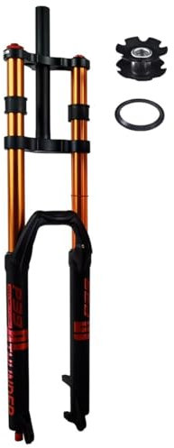 27.5 29 Zoll Mountain Front Gabel Mountainbike Federgabel Gabel 1-1/8'' Straight Tube Fahrrad Gabeln Federweg 150mm Schnellspanner 100×9mm Dämpfungseinstellung XC AM (Color : Black red, Size : 27.5i