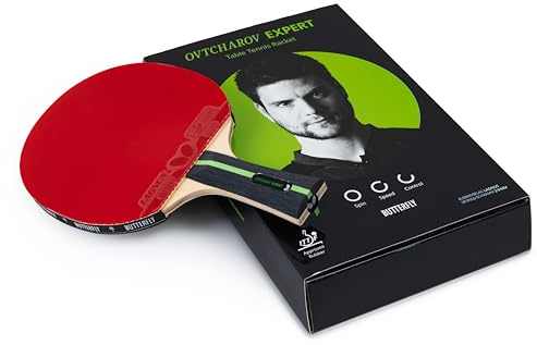 Butterfly Racchetta da ping pong Ovtcharov Expert | Racchetta da tennis professionale per giocatori esperti e competitivi | Approvazione ITTF per competizioni | rivestimenti estremamente