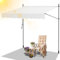 Daromigo Tenda da sole con manovella per balcone, 300 x 120 cm, retrattile manuale, regolabile in altezza, resistente ai raggi UV, impermeabile, facile da montare senza forare, beige