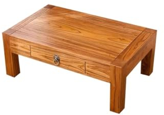Tragbarer Klapp-Couchtisch, Schmaler Wandtisch, Couchtisch aus Massivholz, Erkerfenstertisch mit Schublade, Balkon, Ulmenholz, Kleiner Tisch, Niedriger Tisch für den Heimgebrauch, Unterfenst