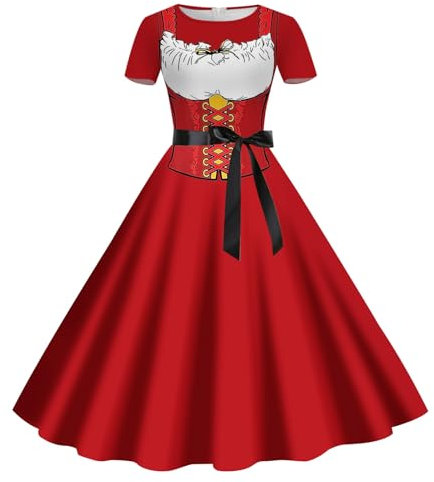 GFPGNDFHG Dirndl Damen Midi Lang Dirndlkleid Oktoberfest Kleidung Hellblau Bluse Schwarz Trachtentasche Dirndlschürzen Dirndle
