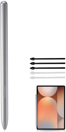 Tab S10 Ersatz‑Stift für Samsung Galaxy Tab S10 S Pen (EJ‑PX710) | Ersatz‑Eingabestift mit 4096 Druckstufen für Tab S10/S10+/S10 Ultra (EJ‑PX710), ohne Bluetooth, mit 5 Wechselspitzen (Silber)