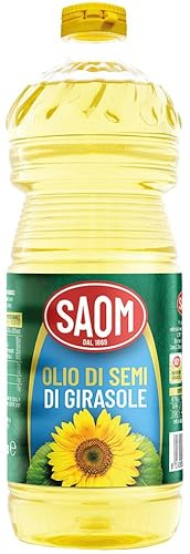 Saom Olio di Semi di Girasole, 12 Bottiglie da 1 Litro