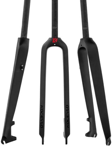 BSFHQS Vollcarbon Fahrradgabeln 26/27,5/29 Zoll Mountainbikes Starre Gabel Scheibenbremsen Vorderradgabel 1-1/8Gerades Rohr Schnellspanner 9 * 100mm(26)