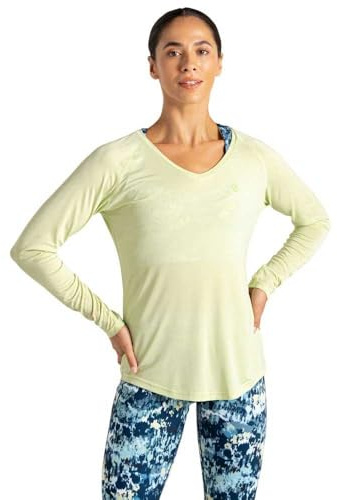 Dare2B Womens Discern Long Sleeved T-Shirt Yoga, Butterflygrn, 12 EU
