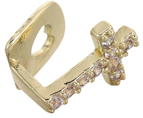 Beavorty 1 Satz Hip-Hop-Kreuzstreben Party Zahn Grill Schmuck Zahnkappe Festliche Zahnschmuck Schmuck für Rapper Grill für Zähne Frauen Rapper-Zubehör DIY Zahndekoration Metall Golden