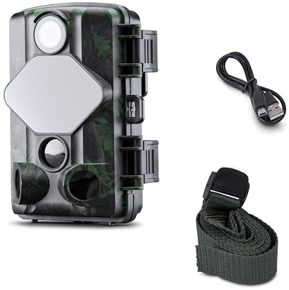 Midland - Fototrappola Wi-Fi Wild Guardian, Videocamera 4K Ultra HD, Visione Notturna 46 LED Infrarossi e Fotocamera 24MP, Sensore Movimento 20m, Controllo Remoto via App, Caccia e Monitoraggio Fauna