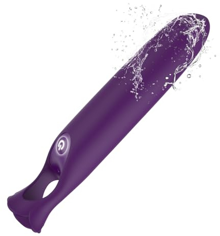 Mini vibrador de bala, juguetes sexuales para mujeres, juguetes para adultos pareja femenina con 12 modos de vibración, G punto vibrador masajero, (Purple)