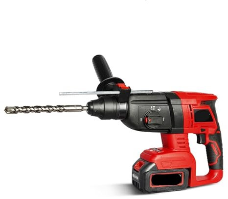 Trapano a percussione, Trapano a percussione elettrico da 20 V, martello perforatore, motore brushless, trapano elettrico a batteria, con interruttore a leva libero per demolizioni rapide