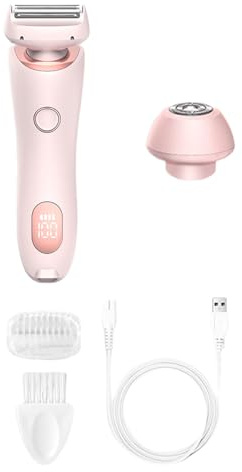klaria LadyGlow Pro - Nanorasierer für seidig glatte Haut in Sekunden Wasserdichter Damen Epilierer für Nass und Trockenrasur, mit abnehmbaren Köpfen für sanfte Haarentfernung