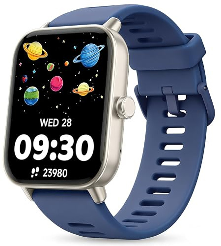 Kids Smart Watch, 1.8''Fitness Tracker, 100+ Sports Modes Kids Watch, Heart Rate & Sleep Tracker, Stress & SpO2 Monitor, Step Counter, Alarm Clock, Games, Swimming Watch for Boys Girls Teens Aged 5+