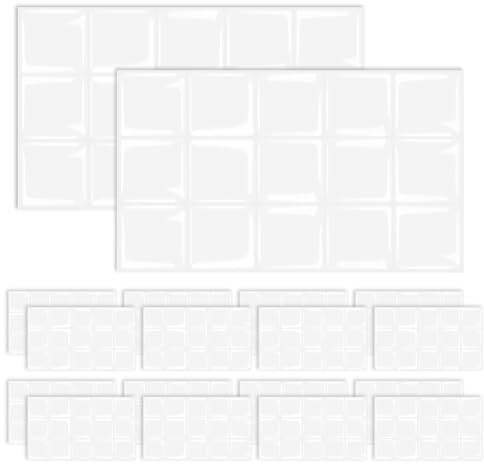 KiKiHong Lot de 20 autocollants pour carrelage blanc 3D, pour cuisine et salle de bain, crédence de cuisine, résistants aux éclaboussures et imperméables, 30 x 15 cm