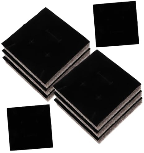 LOORGVEL Almohadillas de Esponja Negra para Insertar Anillos y Broches Ranuras 20 Organizador Práctico y Apilable para Caja de Joyería y Exhibición