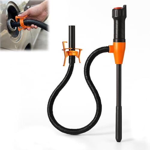 GWAEPU Benzinpumpe für Kanister 2,4 GPM: Elektrische Benzinpumpe Mobiles Fördersystem mit Rutschfestem Griff für Kraftstoff Öl Wasser für Ölfässer mit Durchmessern von mehr als 30 mm