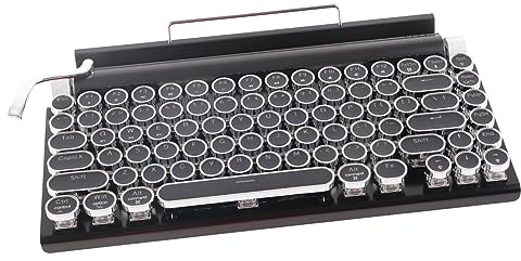 Matybobe Vintage Mechanical Keyboard Metal Round Cap for Gaming Office Universal (Black)