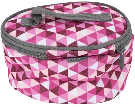 SEMPLIX Soft-Reisebügeleisentasche Diamond – kompakte, gepolsterte Schutztasche für Mini-Reisebügeleisen, ideal für Reisen, Nähkurse & Aufbewahrung (Berry)