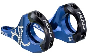 Funn RSX Mountain Bike Direktmonterad Cykelstam med 31,8mm Styrklämma, 2 Delar Lättviktsdelad Design för Dubbel Krona Gafflar, Justerbar Förlängning 45-50mm med 30mm Höjning (Blå)
