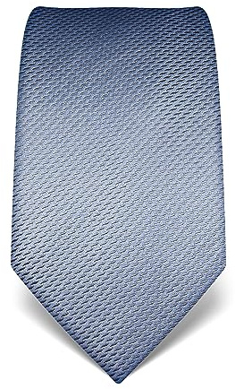 Vincenzo Boretti Cravate homme, pure soie, haute densité de tissage, anti-tâches, anti-salissures, hydrofuge, longue, accessoire élégant pour la chemise et costume - façonnée bleu clair