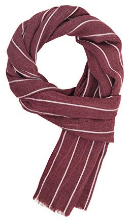 Herren Gewebter Schal Großer Weicher Webschal Herrenschal Basic Urban Classics Einfach Schick für Frühling Herbst 190×95cm - Getreift Bordeaux