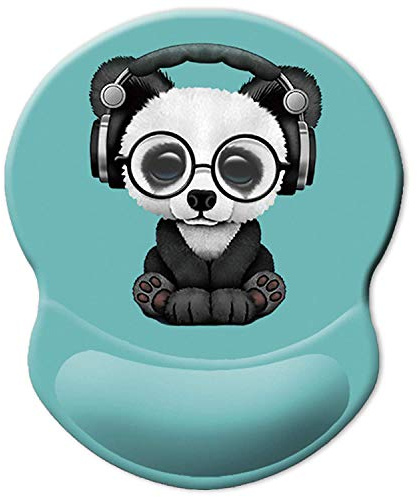 ITNRSIIET Tappetino Mouse Ergonomico con Supporto per il Polso, Tappetino per Mouse in Gel Confortevole, base antiscivolo in PU, per Computer e Laptop, panda