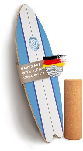 JUCKER HAWAII Balance Boards – Originale Balanceboards seit 2007 – Made in Germany aus 11 Schichten Birkenholz – Verschiedene Shapes & Designs – Für Kinder & Erwachsene – Zubehör wählbar