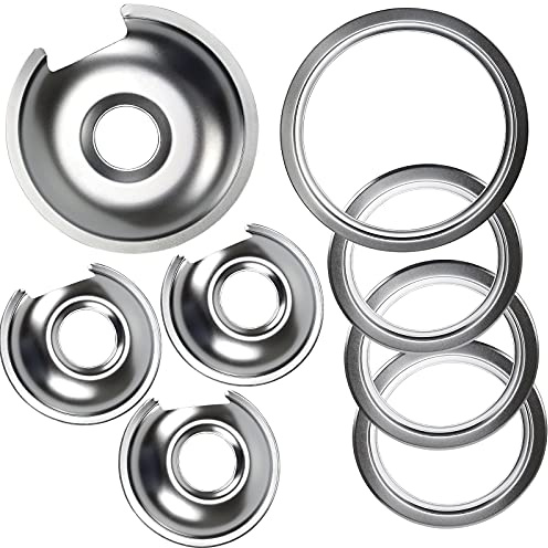 APPLIANCEMATES 3 große 20,3 cm WB32X10013 und 1 kleine 15,2 cm WB32X10012 Serie Herd Top-Tropfpfanne Schüssel ersetzt AP2635055 AP2634757