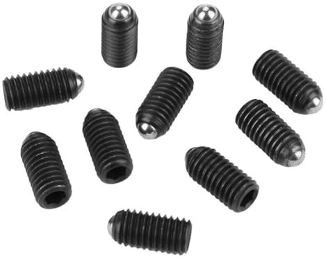 10 Stück M8 Innensechskant Ball Spring Plungers Set, Gewinde Kugelfeder Kolben Set, Kohlenstoffstahl Kraft Ball Plunger, Positionierung Federstößel Push-Fit für Mechanische Geräte (M8*16)