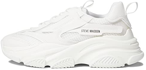 Steve Madden Women's Possession Sneaker, White, 6.5 UK