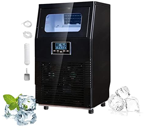 PanHuiWen Machine à glaçons Industrielle Machine a Glacons pour La Maison Réservoir de Glace de 4 kg Machine a Glace Italienne Pro 40 kg/24 h Cuisine Bureau