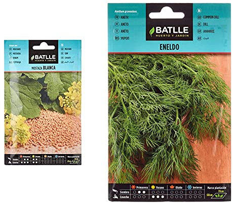 Semillas Batlle Mostaza Blanca - Sinapis alba + Eneldo - Anethum graveolens