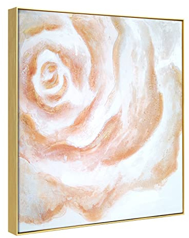 DIY Metal Canvas Frame for 16x20 Canvas Paintings, 1.5 Deep Modern Floater Frame for Oil Paintings, Portrait, Landscape, Living Room, Bedroom, Home Office Wall Art Decor (Gold)