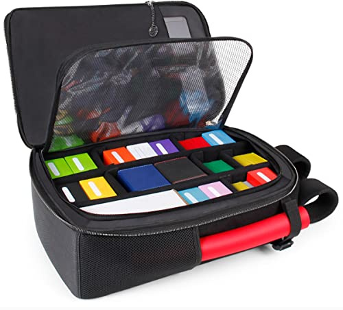 Enhance MTG Mochila TCG para Almacenamiento de Tarjetas, Mochila TCG para Cajas de mazo, Tarjetas con Funda, Alfombrillas de Juego, Accesorios MTG