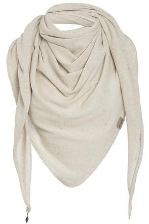 Knit Factory - Iris Trekantssjal - Beige - 190x85 cm