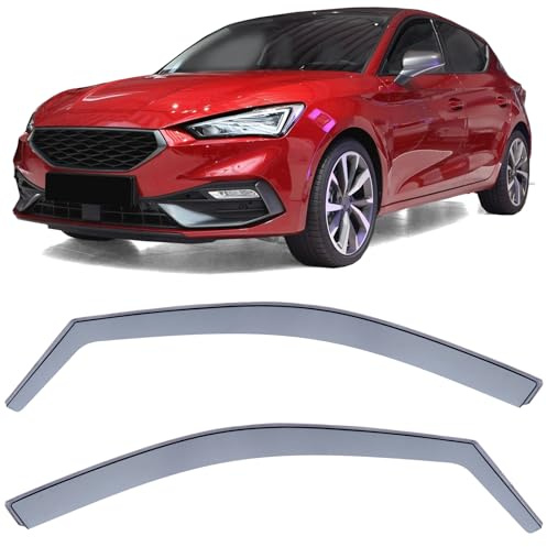 Windabweiser Regenabweiser Windschutz Schwarz Smoke für Seat Leon ab 19