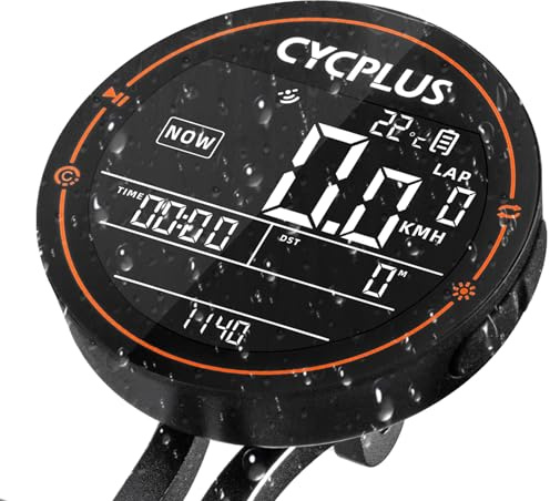 ROCKBROS Bike Computer Wireless GPS Accurate Bike Speedometer with Bluetooth Mini Cycling Computer IPX6 Waterproof ANT+ Bicycle Odometer with Automatic Backlight 2.5 LCD Screen and Larger Battery