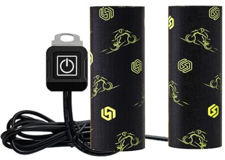 LAUGHERER Motorcycle Heating Handle Grip 12V 3-Gear Waterproof Thermal Handlebar Heater Warmer Replacement Accessories for Electric Scooter E-Bike