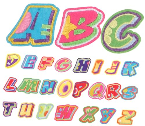 STOBOK 1satz Flicken Bunte Bügelbuchstaben Aufnäher Für Kleidung Rucksäcke Bestickte Buchstaben Patches Farben Für Kreative Gestaltung Einfach Aufzubügeln Nähen