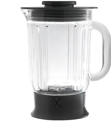 Masterpart Liquidiser Glass Goblet Blender Jug Complete Lid & Base Compatible with Kenwood MultiOne Food Processors