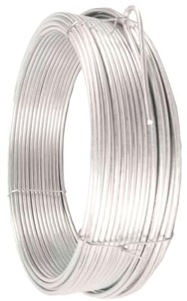 Bindedraht, Verzinkter Draht, 26 24 22 20 18 16 14 12 10 8 Gauge, Silber, Metallstahldrahtseil, Mehrzweck-Massivdrahtseil, für DIY-Blumenbefestigungen und Zäune (Size : 0.5mm- 170m long)