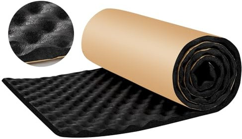 Baketron 20mm Isolation Phonique Voiture Tapis 200cm×50cm,Mousse Anti Bruit auto-adhésifs,Insonorisation Capot Moteur,Isolation en mousse matériau