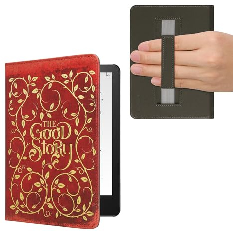kwmobile Klapphülle kompatibel mit Amazon Kindle Paperwhite 11. Generation 2021 Hülle - Flipcase für Kindle Paperwhite Hülle mit Handschlaufe - Buchcover Good Story
