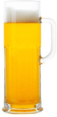 UNbit Biergläser, klassische Biergläser, Bierkrug mit großem Fassungsvermögen, 620 ml, Glaskrug mit Henkel, der ideale Bierbecher for Festivals, Grillabende und Fußballspiele, Craft-Beer-Becher for Ba