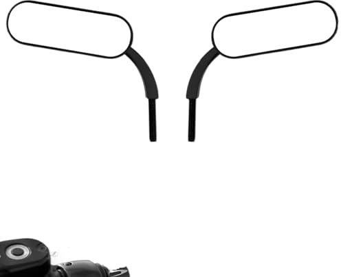 Motorradspiegel Für Sportster Für Chopper Für Breakout Für Electra Für Glide Für Dyna Für Softail Motorrad Rückspiegel Oval Für 8mm & 10mm Seite Spiegel Motorrad Rückspiegel(Matte Black Mirrors)
