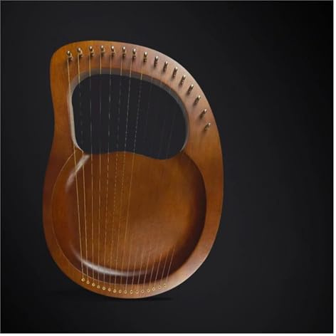 Anfänger harfe Holz Mahagoni Leier Harfe Mit Tuning-Tool Für Anfänger Musical Instrument 16 Saiten Saiten(Coffee)