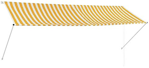 Home & Garden Artikel - Ausziehbare Markise 350x150 cm gelb und weiß