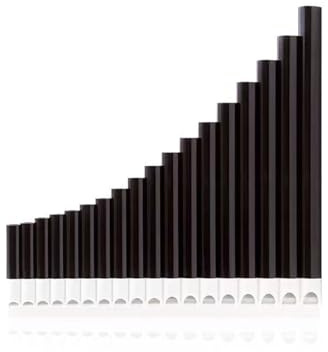 Panflöte aus Bambus Leicht zu erlernende Panflöte mit 16 Pfeifen Panflöte für Anfänger und Einsteiger C-Stimmung Panflöteninstrument(18pipe)