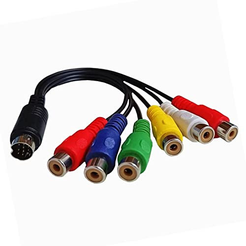 Cavo adattatore video splitter S-Video 6RCA da maschio a 6RCA femmina, 30 cm, 10 pin, cavo convertitore componente RGB