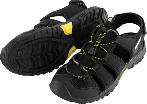 Cressi Luca Sandals Black/Yellow 44 - Confortevole Sandalo Unisex da Trekking Ideale per Avventure all'Aria Aperta, Particolarmente Adatto alle Escursioni in Ambienti Acquatici, Nero/Giallo, 44