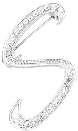 PATIKIL Brief Brosche Pins, Buchstaben Strass Perle Broschen Set Metall Kristall Alphabet A-Z Reversnadel für Damen Schmuck Geschenk Anzug Kleidung Hut Kleid Mantel Handwerk,